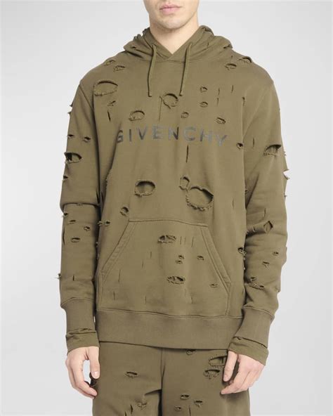 givenchy hoodie ballers|Givenchy destroyed hoodie.